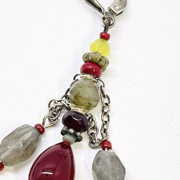 Joli Jewelry Chandelier Whimsy Fairy Earrings Crystal 30's Vintage Glass Gift - Picture 5 of 6